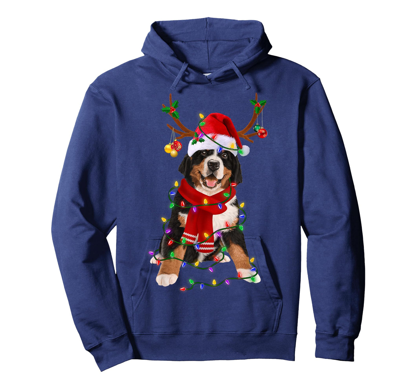 Bernese Mountain Christmas Lights Matching Family Dog Lover Men Women Kids T-Shirt