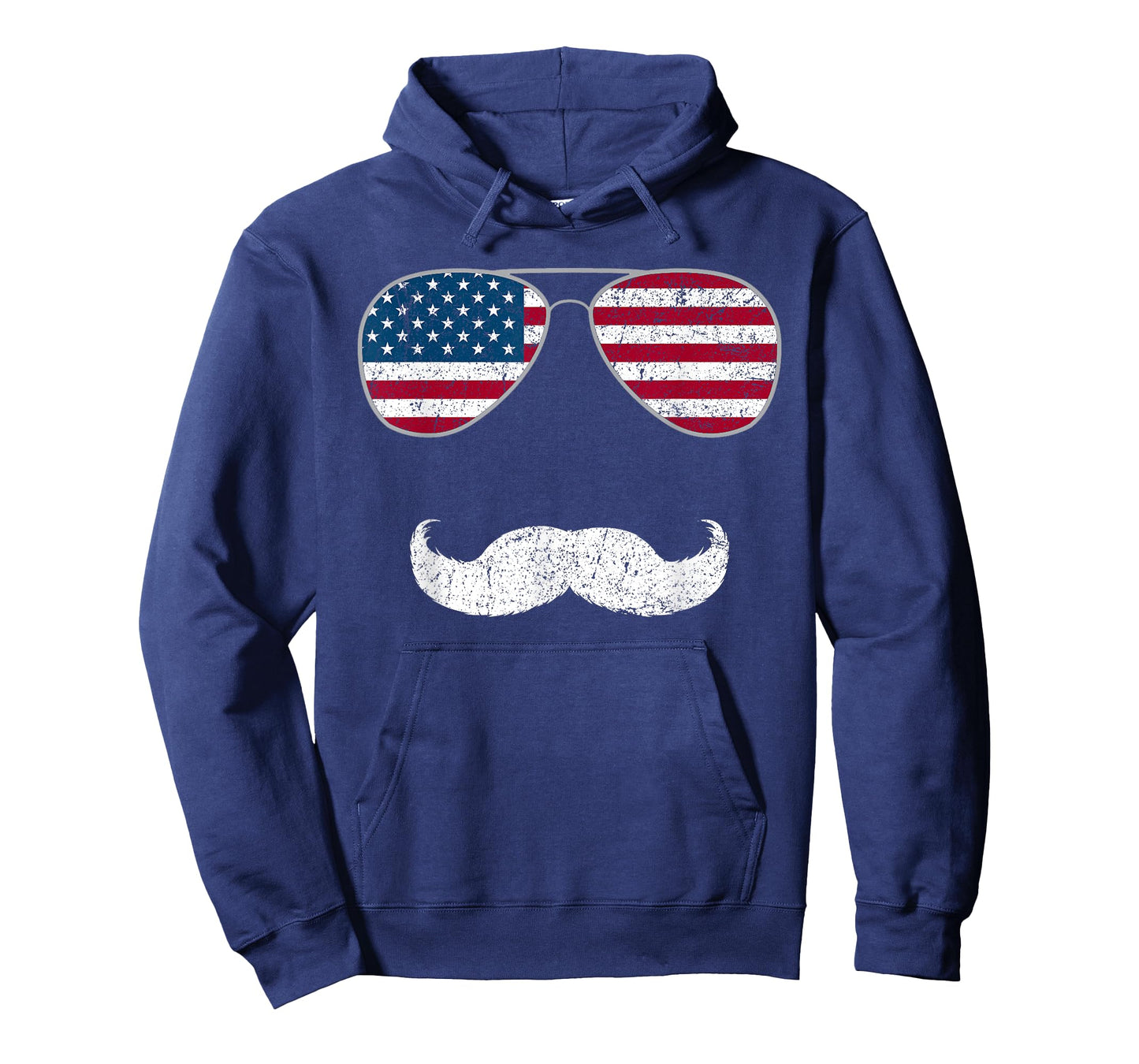American Flag Sunglasses Mustache Novelty T-shirt T-Shirt