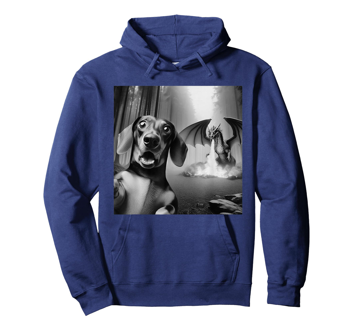 Funny Dachshund Selfie with dragon surprised Dachshund T-Shirt