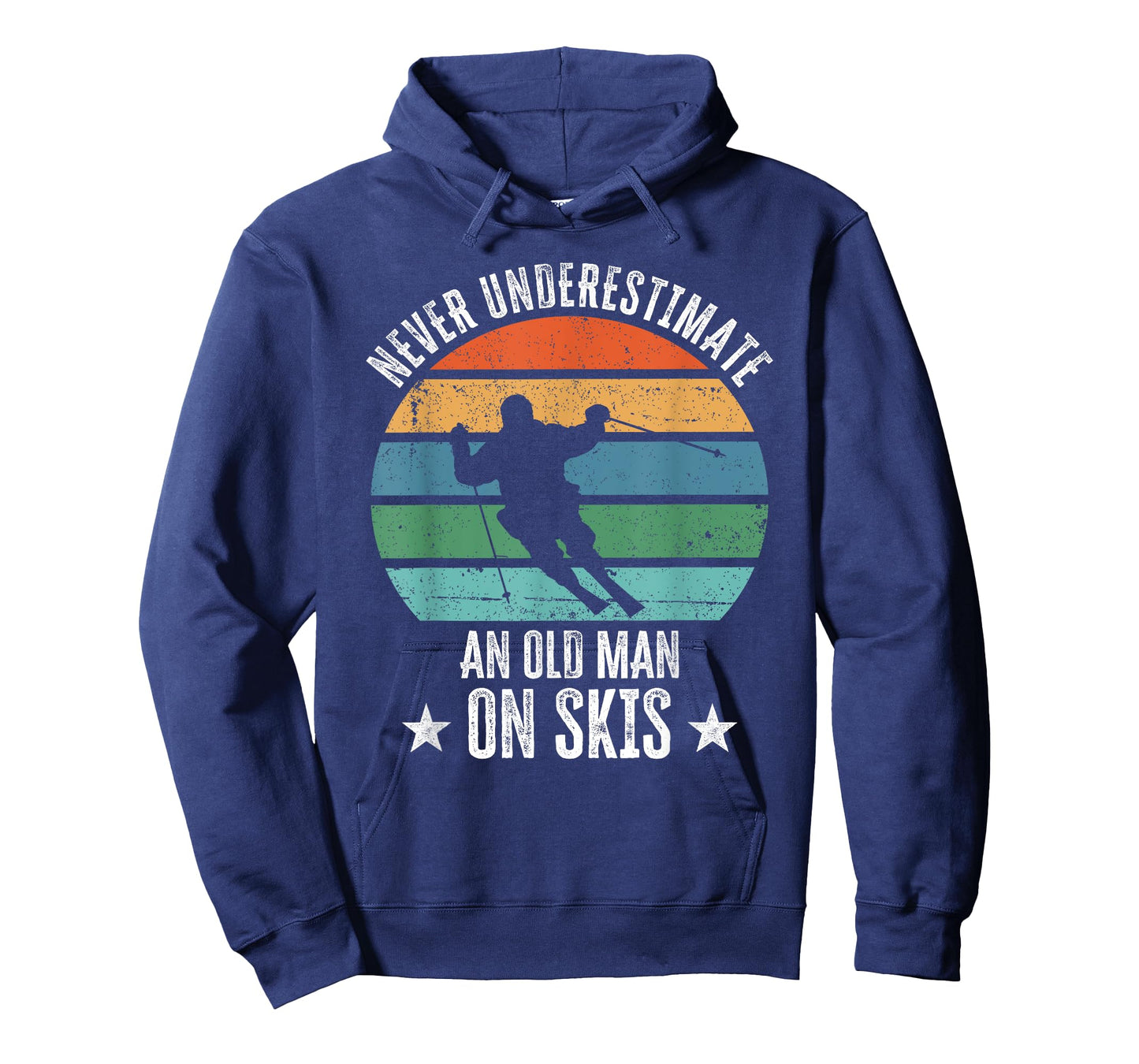 Never Underestimate An Old Man On Skis Funny Skier Gift T-Shirt