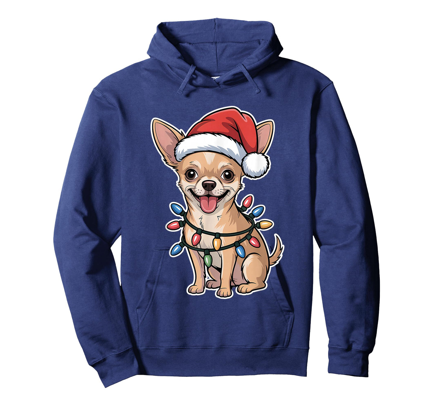 Chihuahua Wrapped in Christmas Lights T-Shirt