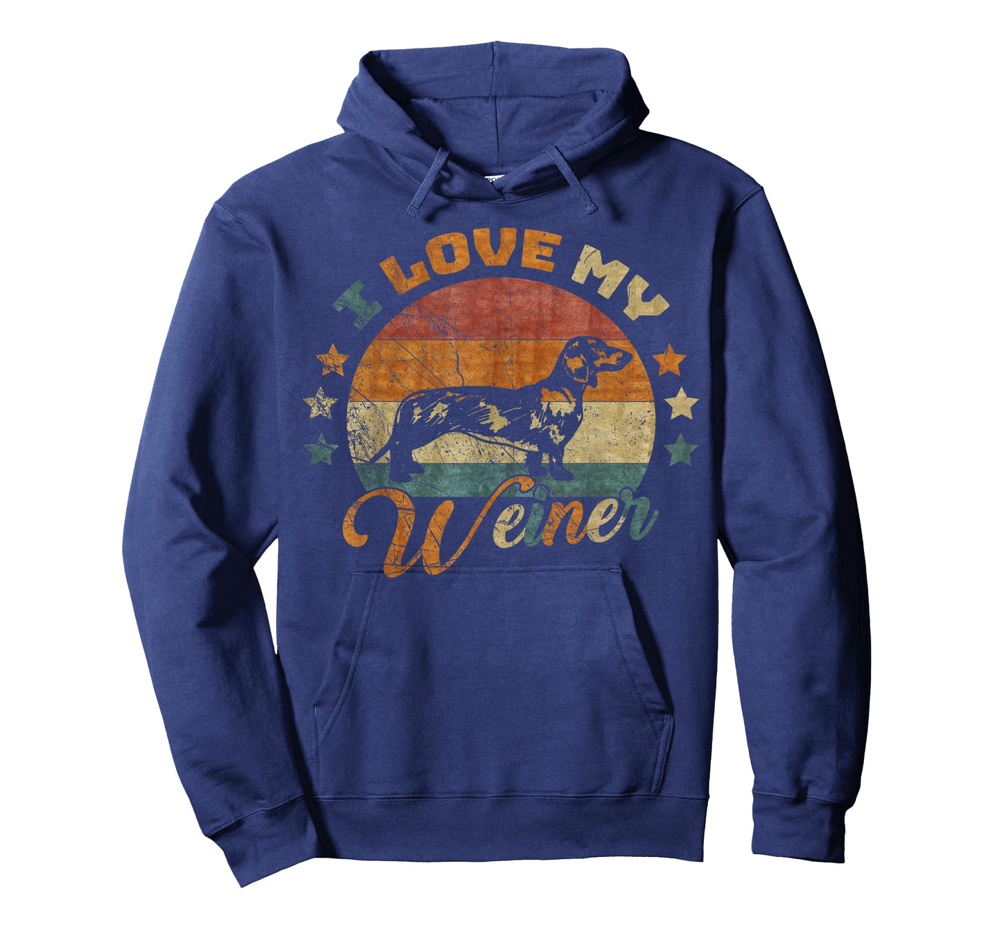 Vintage Retro I Love My Dachshund Dog Funny Weiner Lover Men Women Kids T-Shirt