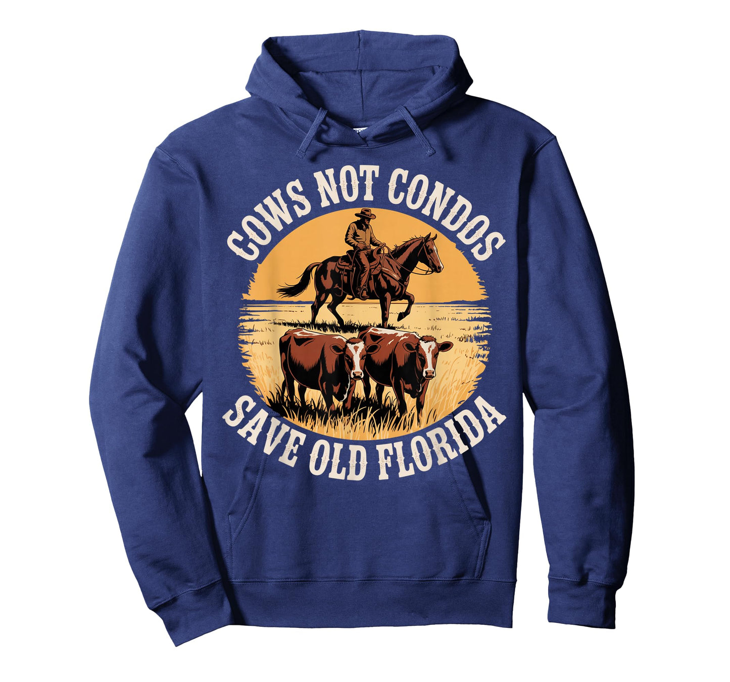 Cows Not Condos Save Old Florida Vintage Cowboy Farm Funny T-Shirt
