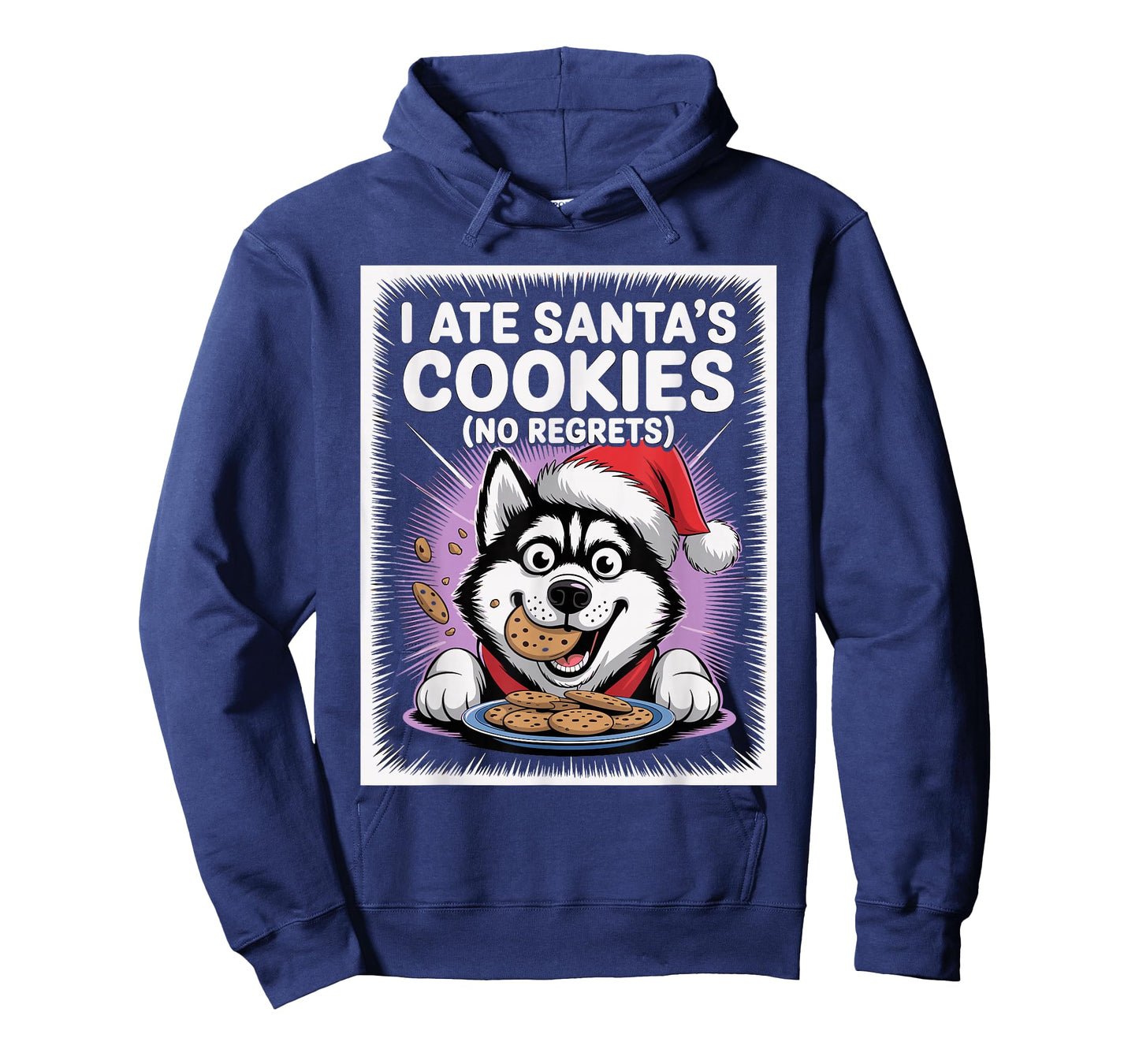 I Ate Santas Cookies Puppy Funny Christmas Siberian Husky T-Shirt