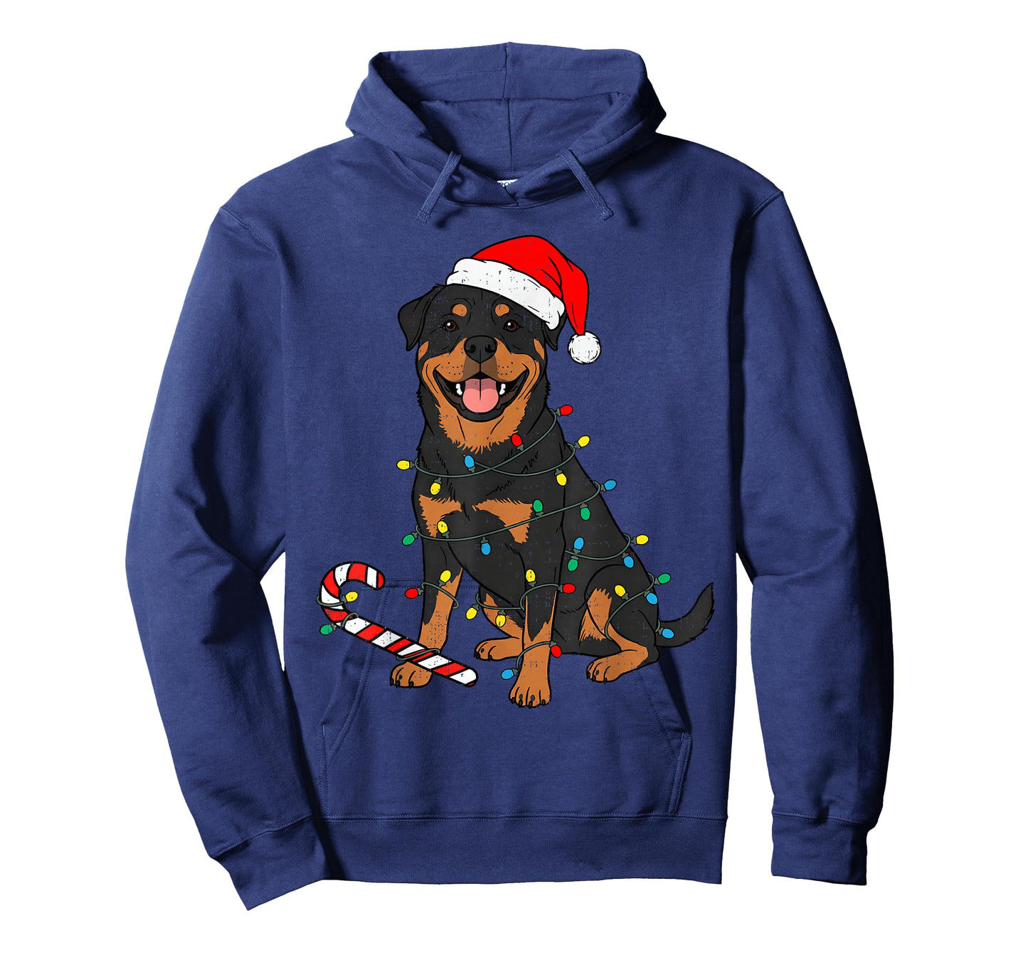 Rottweiler Dog Christmas Lights Santa Xmas Pet Dog Lover T-Shirt