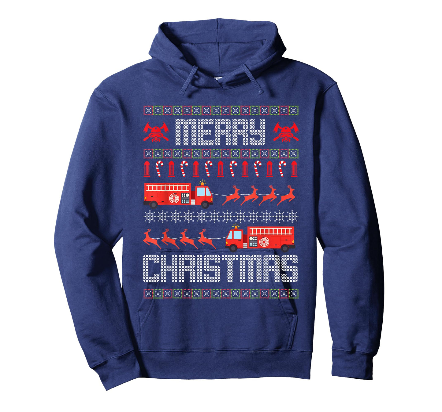Christmas Firefighter Merry Christmas Fire Truck Costume T-Shirt