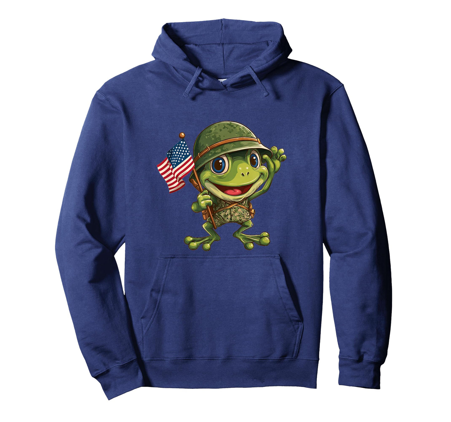Nice Frog Costume in Military Style with US Flag T-Shirt