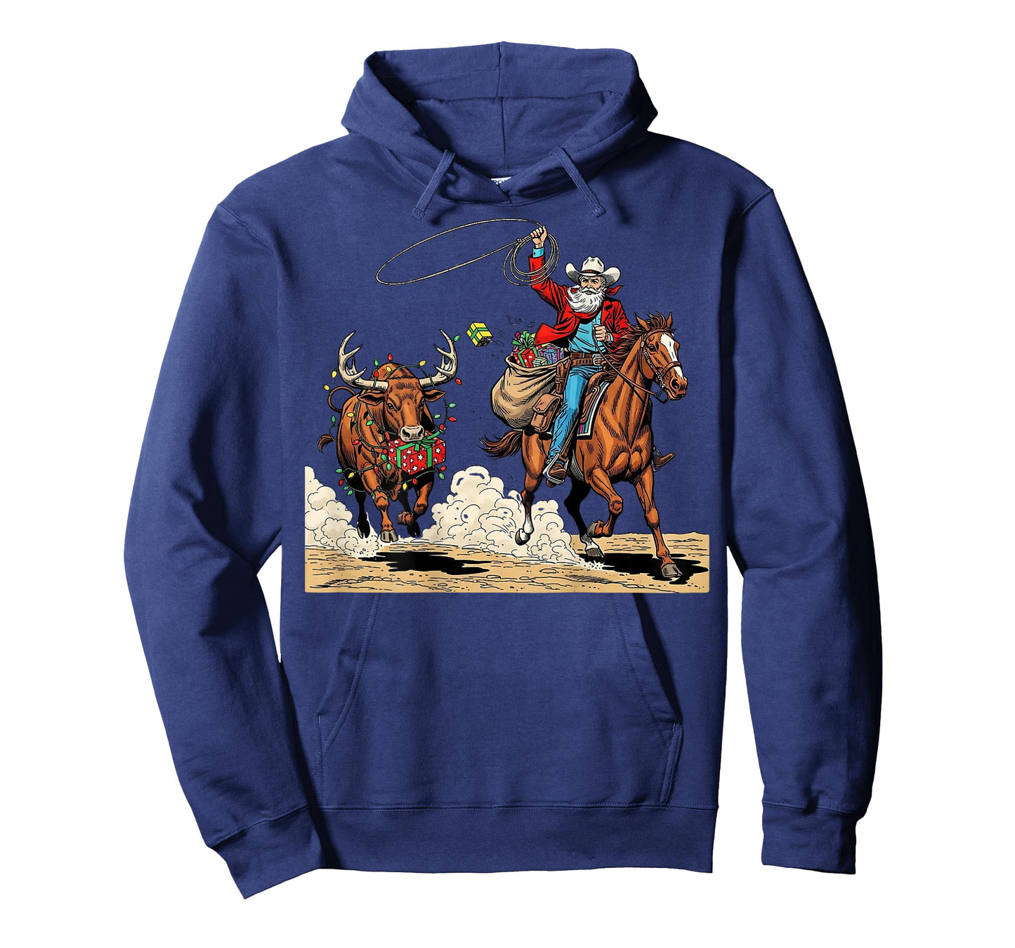 Funny Cowboy Santa Christmas Holiday Western Style Gifts T-Shirt