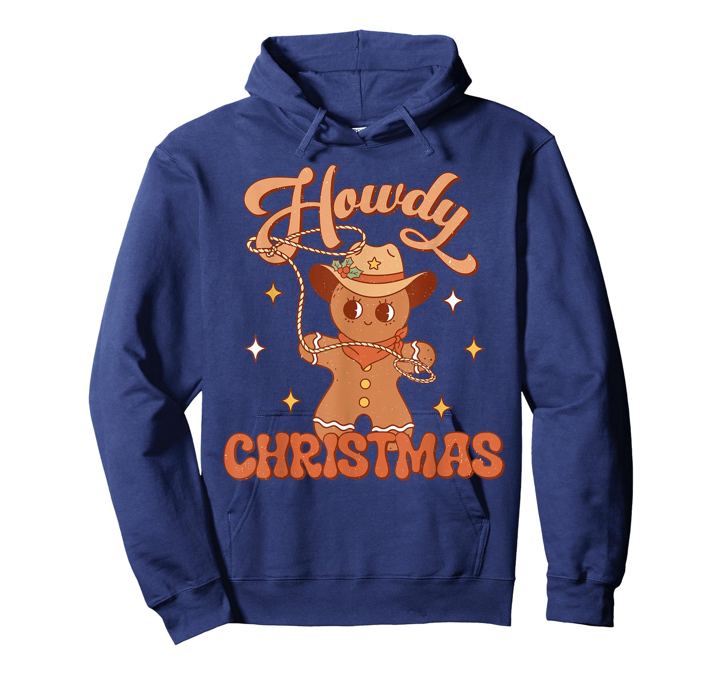 Gingerbread Man Cowboy Lasso Western Howdy Christmas T-Shirt