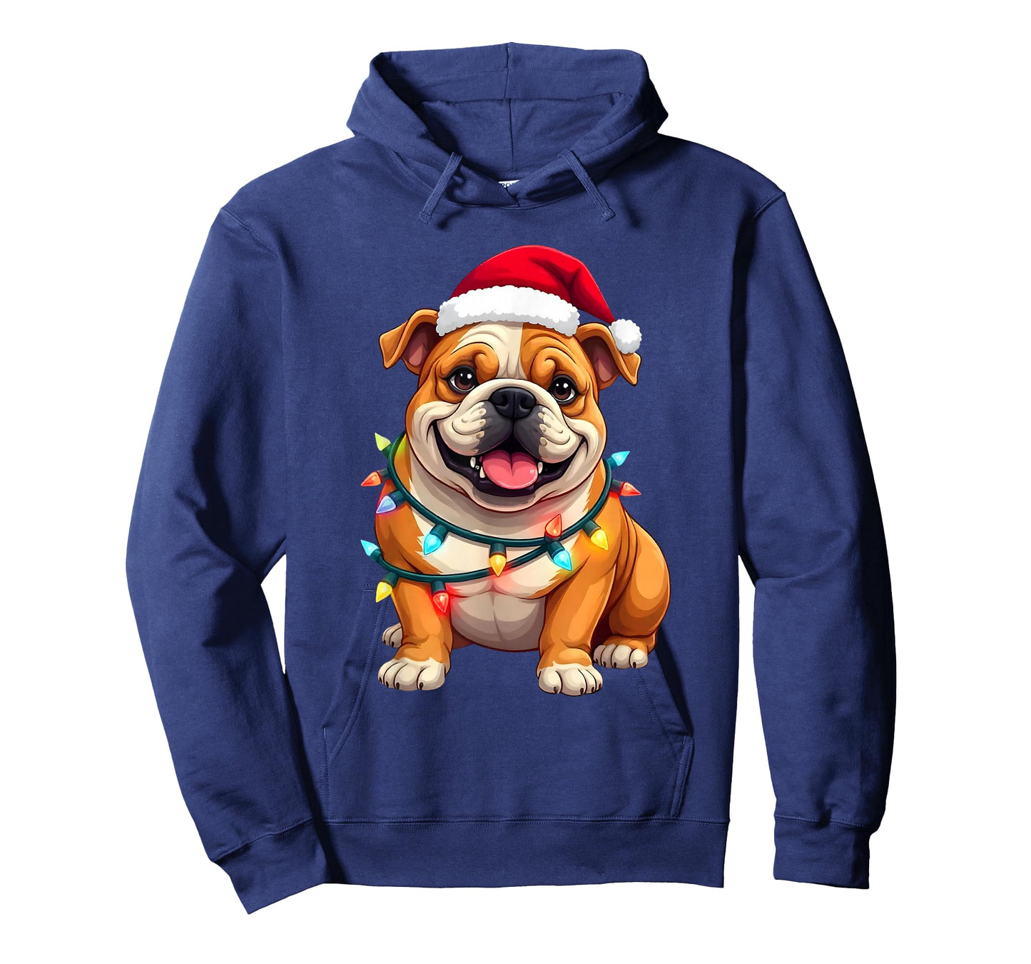 Cute English Bulldog Christmas Santa Pet Dog Lover T-Shirt