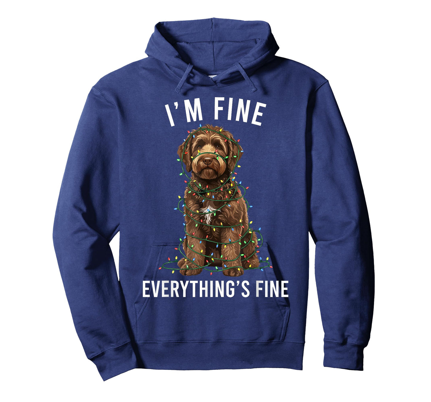 Labradoodle Christmas I'm Fine Everything is Fine Doodle Dog T-Shirt