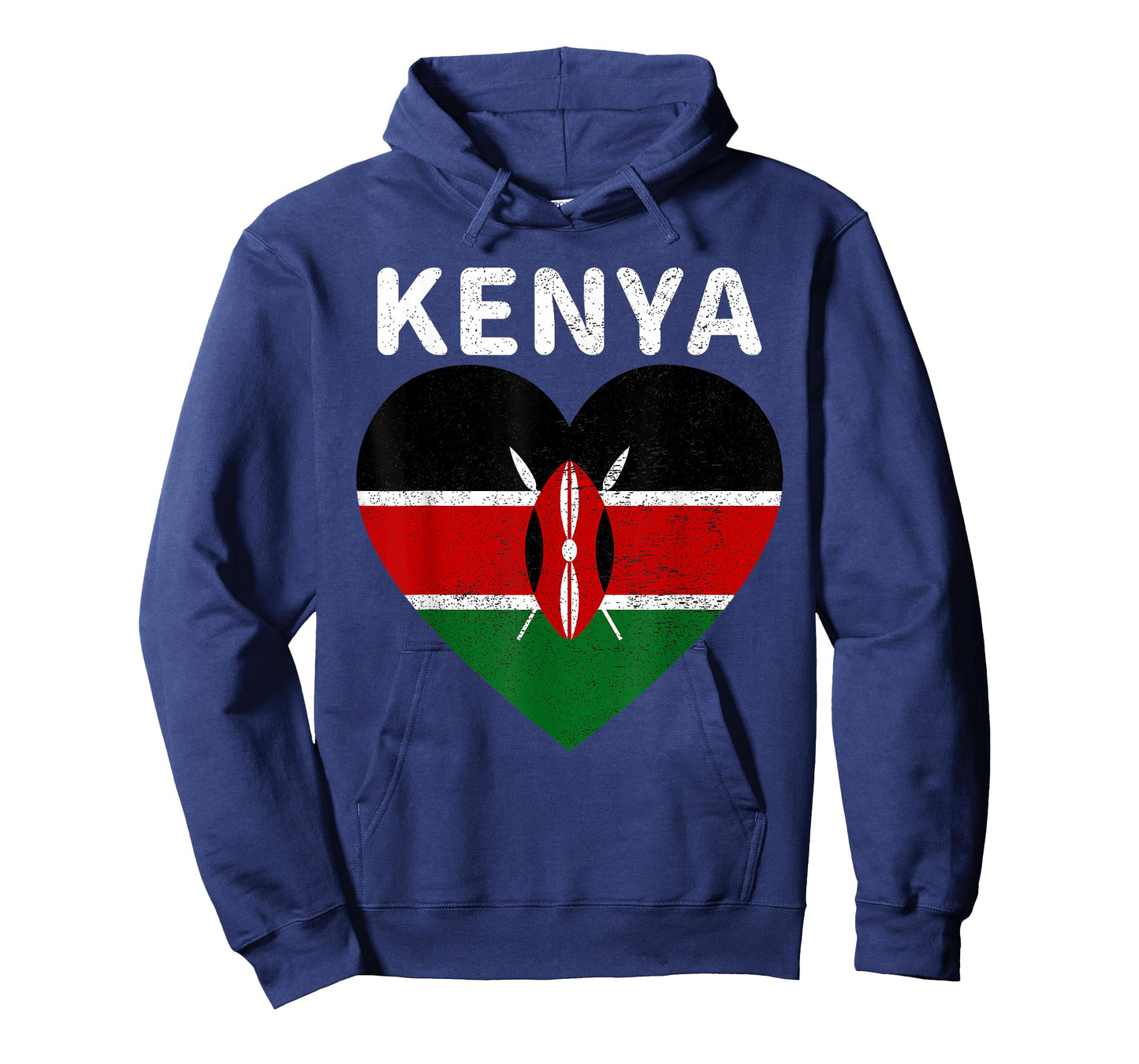 I Love Kenya Kenyan Africa Pride Flag Print Vintage Retro T-Shirt