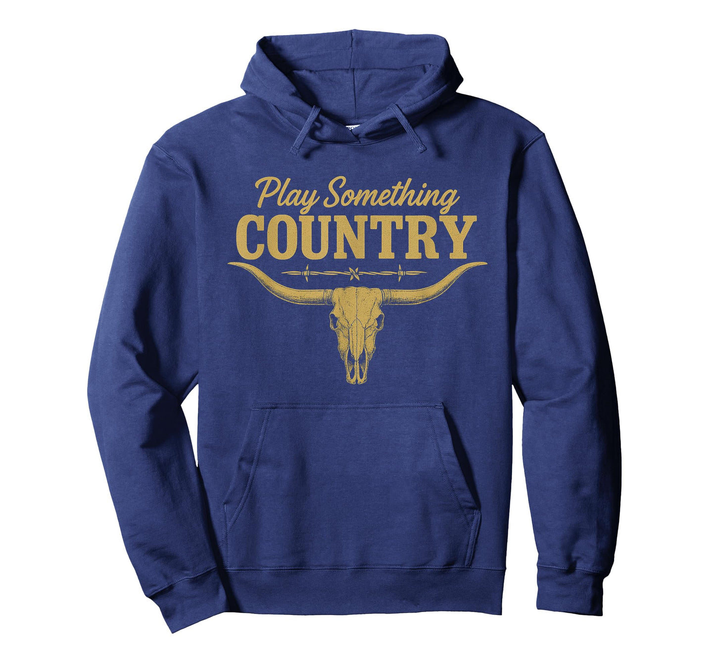 Play Something Country Music Bull Skull Southern Western T-Shirt