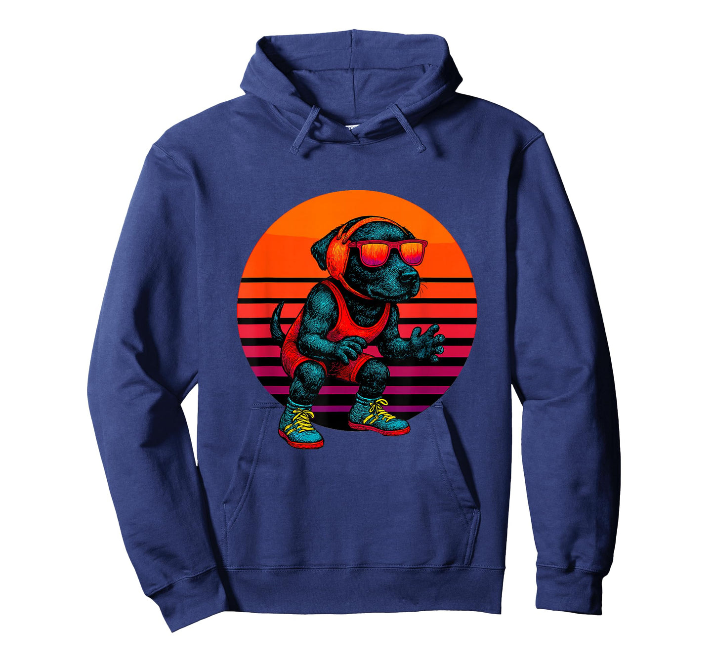 Retro Dog Wrestling Wrestler T-Shirt
