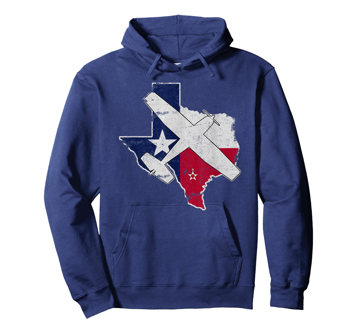 Texas Pilot State Flag C172 Skyhawk Airplane Vintage T-Shirt