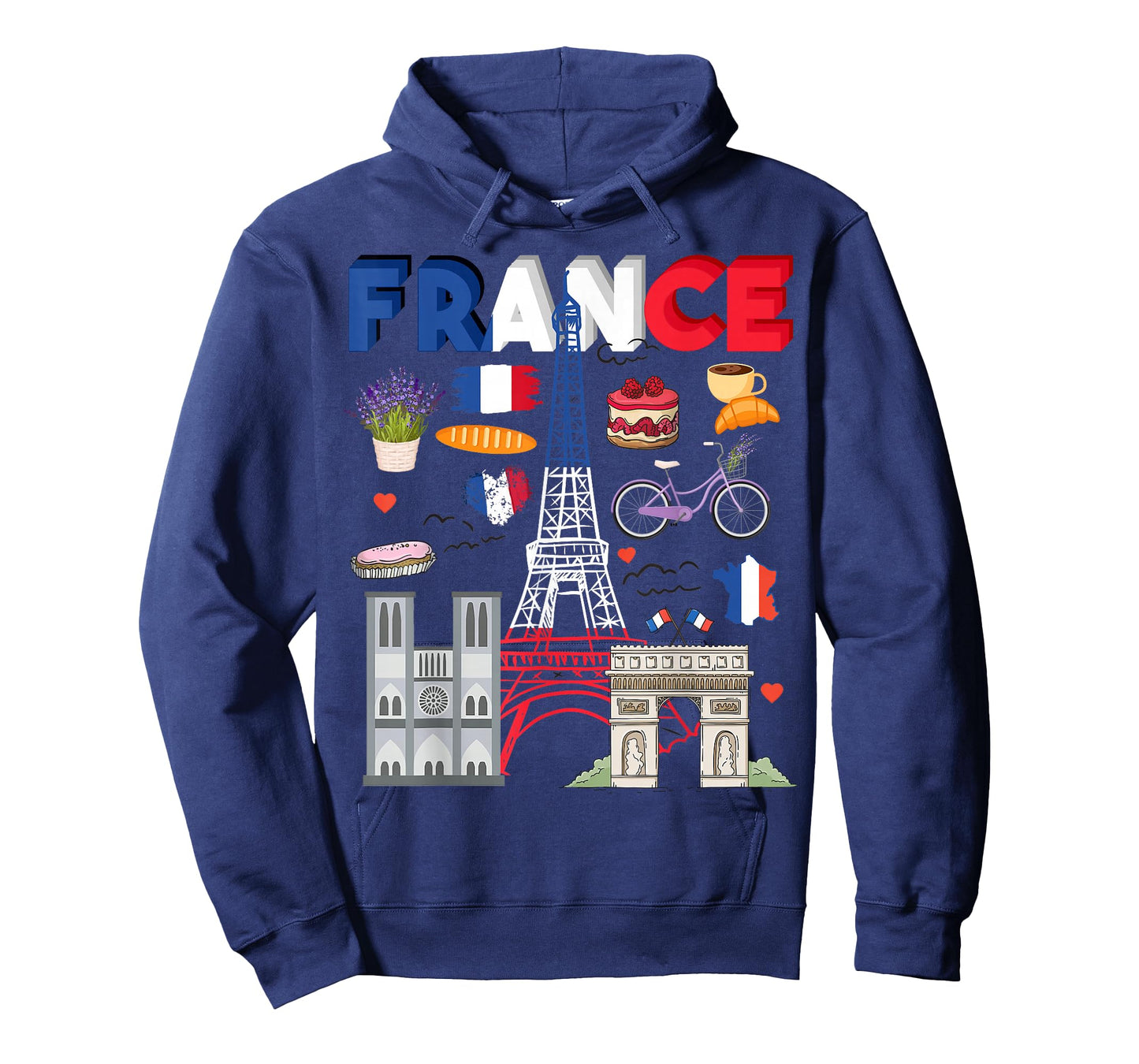 France Flag Outfit Idea For Kids French Flag & Lavender T-Shirt