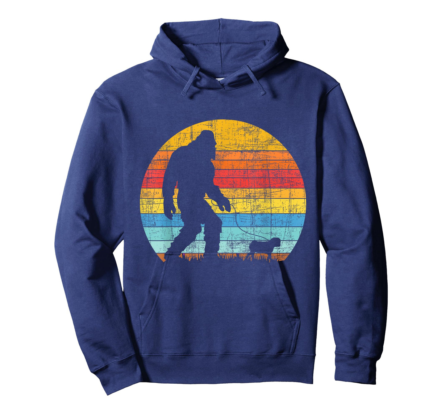 Bigfoot Walking with A Pug - Dog Owner Animal Puppy Trainer T-Shirt