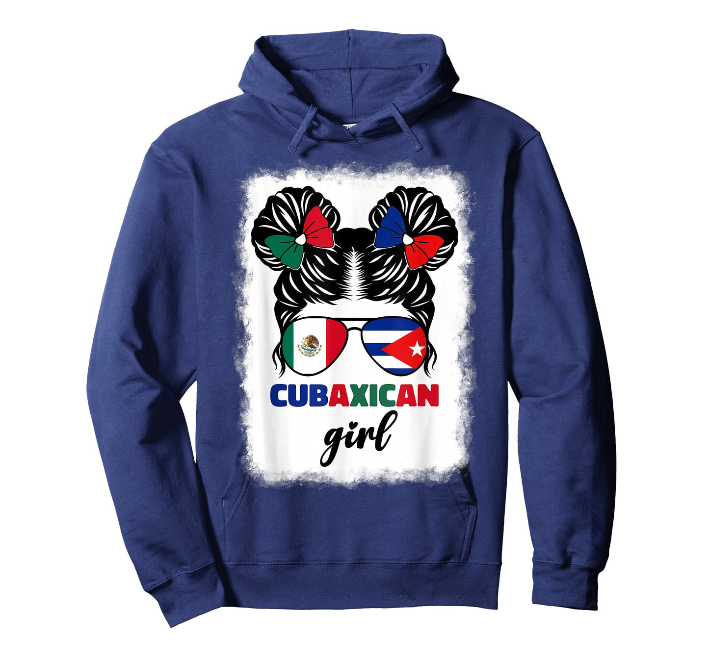 Half Mexican And Half Cuban Mexico Cuba Flag Girl Kids Girls T-Shirt