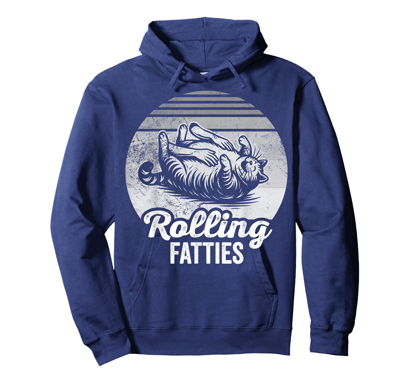 Rolling Fatties Cat Humor Design Pet Fans T-Shirt