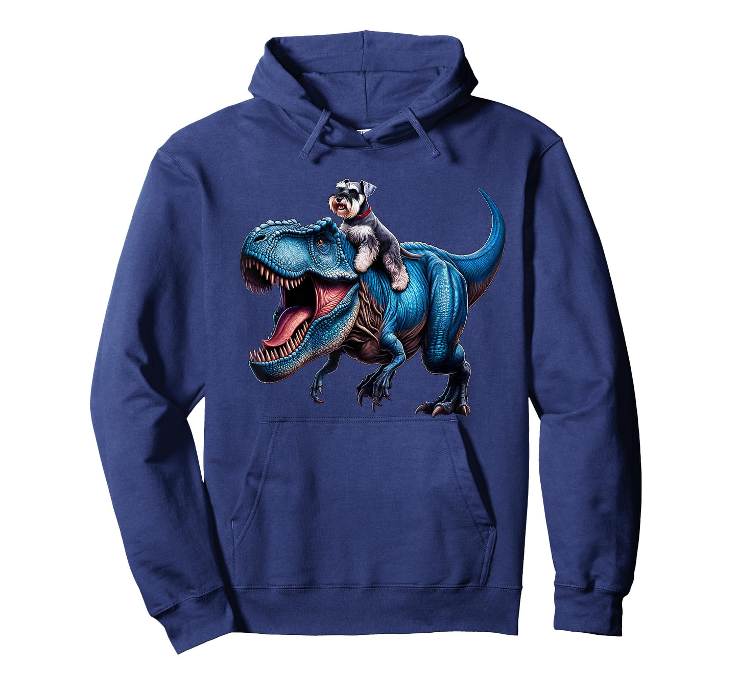 Miniature Schnauzer Riding T-Rex Dinosaur Funny Dog Lover T-Shirt