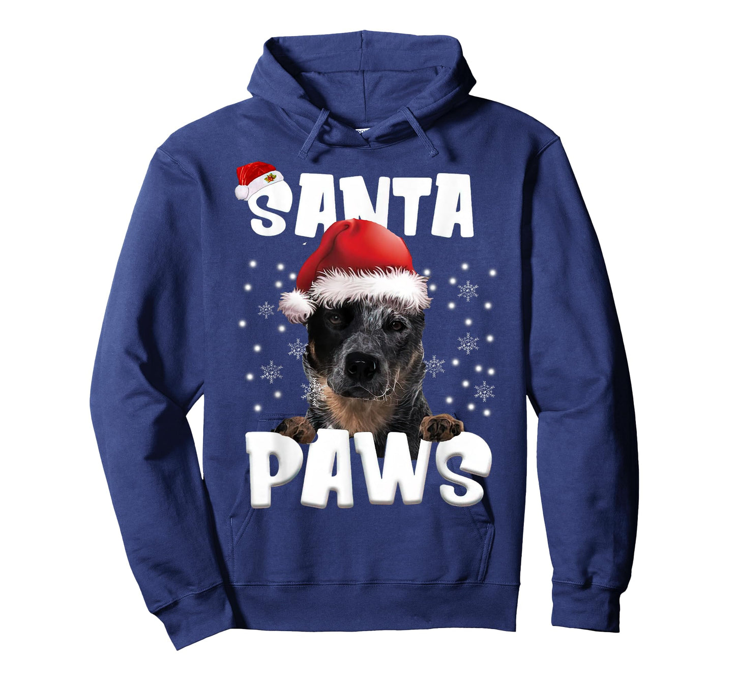 Funny Blue Heeler Christmas Lights Tree Dog Lover Xmas Men Women T-Shirt