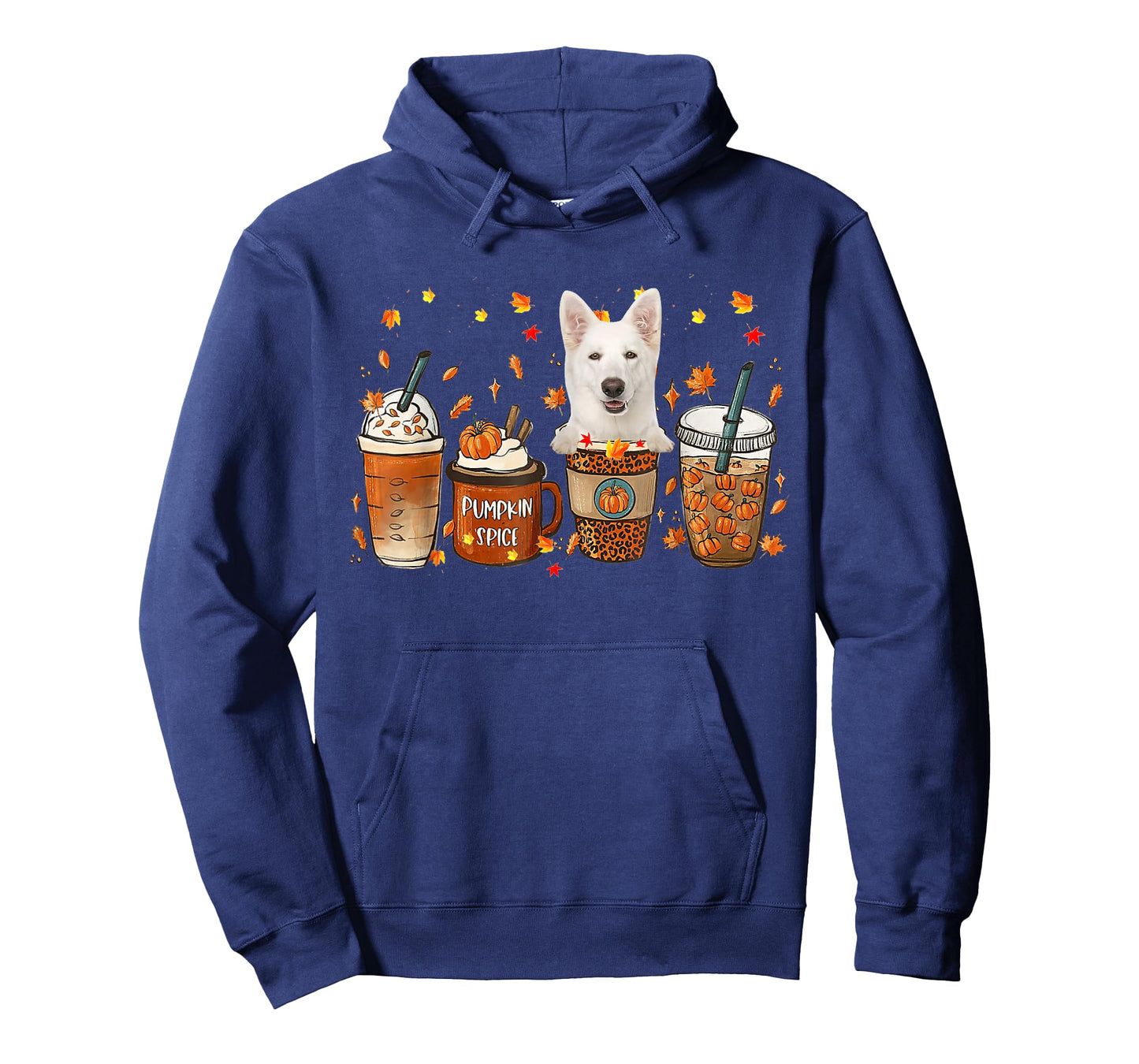White German Shepherd Fall Coffee Pumpkin Spice Latte Iced T-Shirt