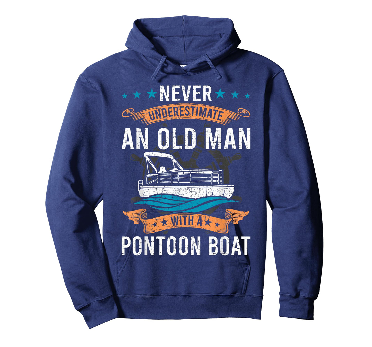 Never Underestimate an Old Man with a Pontoon Boat T-Shirt