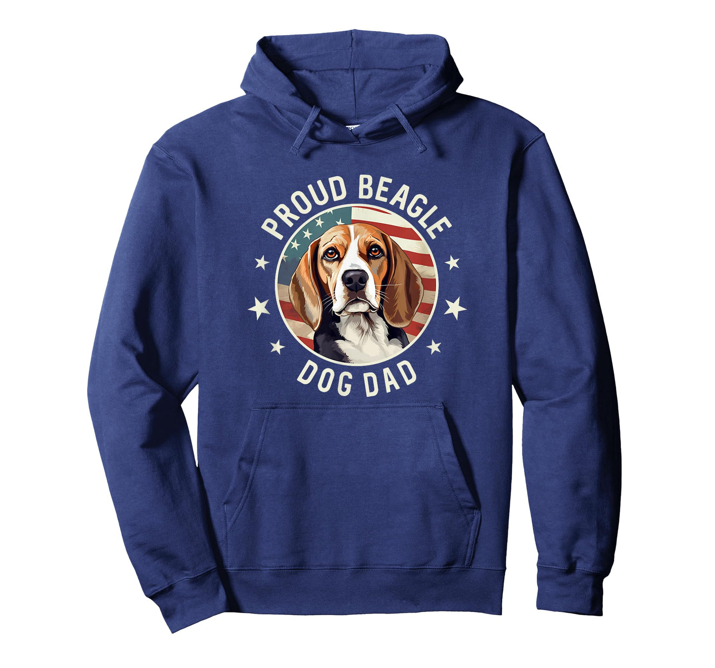 Beagle Gifts for Men American Flag Proud Beagle Dog Dad T-Shirt
