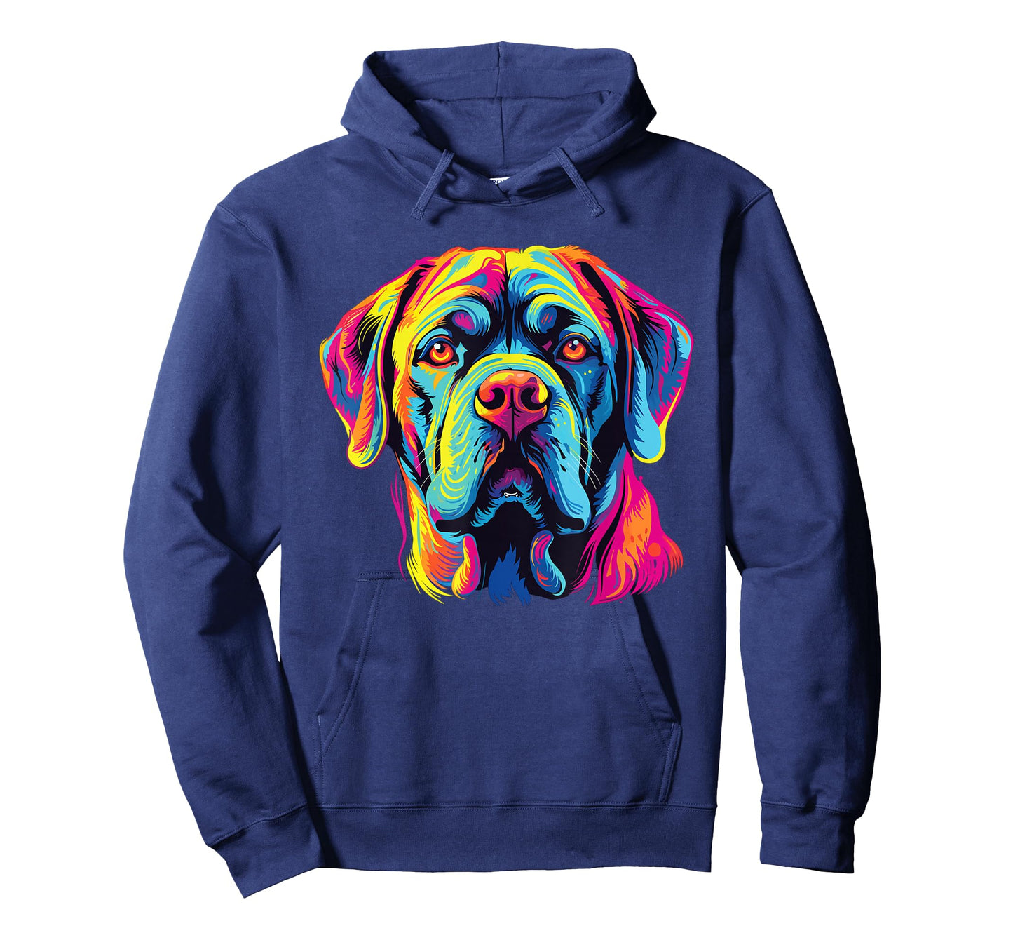 Retro Mastiff Dog Tees Unisex-Adults Kids Multicolor Watercolor Artistic Modern Dog-Themed T-Shirt Small