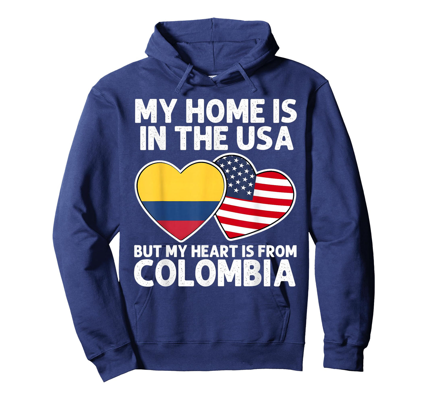 My Home USA My Heart Colombia Colombian American Pride Flag T-Shirt