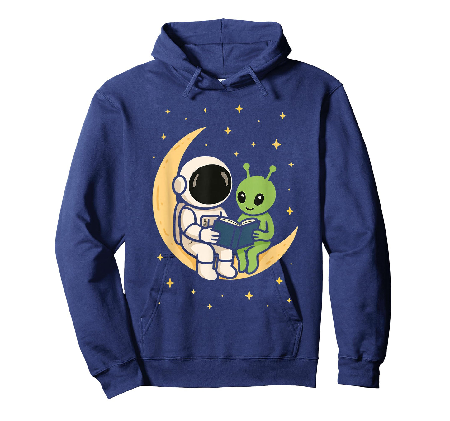 Reading Astronaut Alien Moon Cosmic Bookworm Space Explorer T-Shirt
