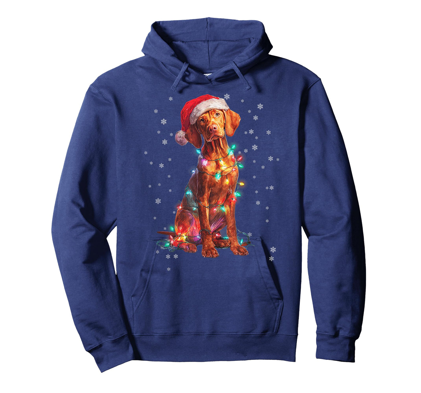 Christmas Dog Vizsla Santa Xmas Women Men Kids T-Shirt