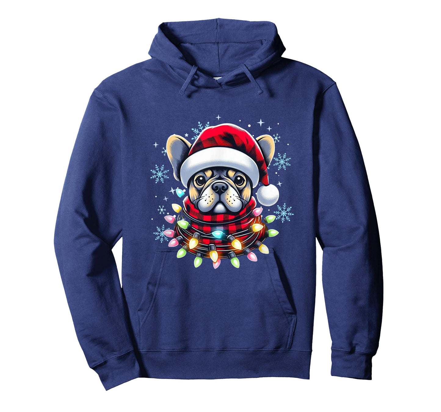 French Bulldog Christmas Buffalo Plaid Xmas Frenchie Lover T-Shirt