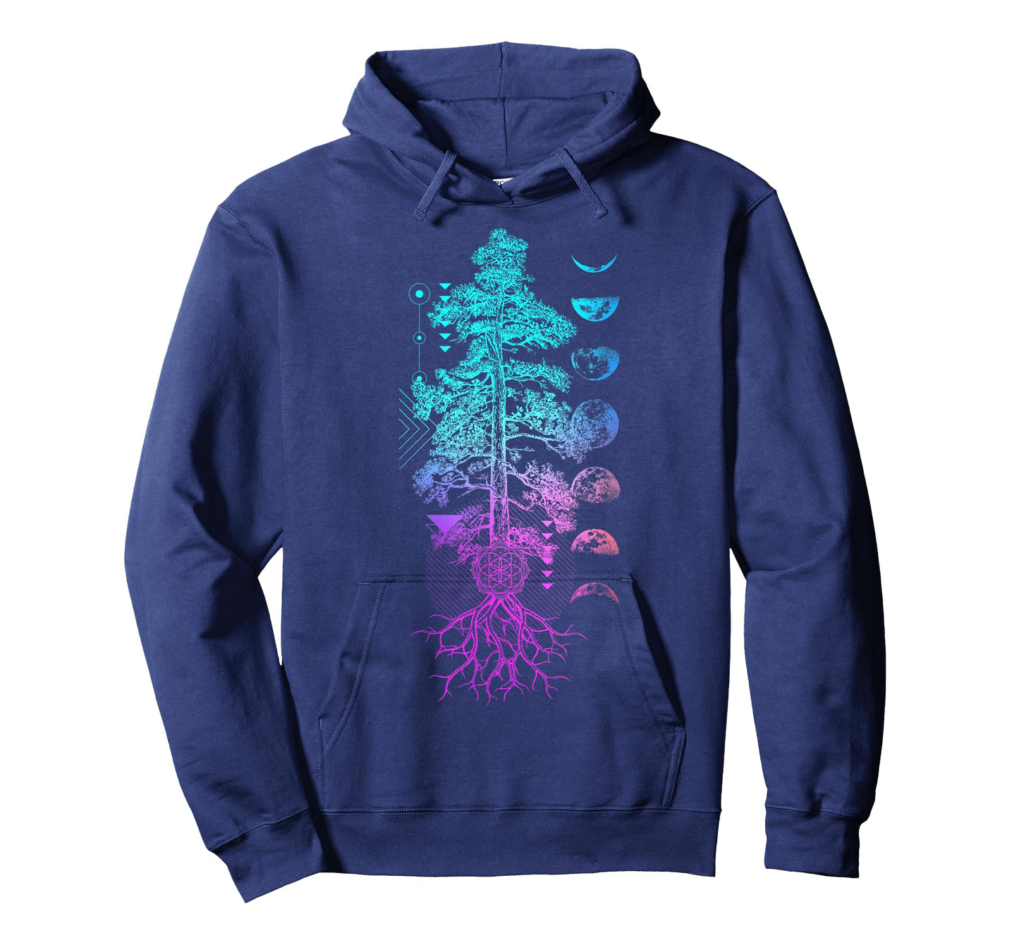Tree of Life Phases of the Moon Yoga Chakra Gift T-Shirt