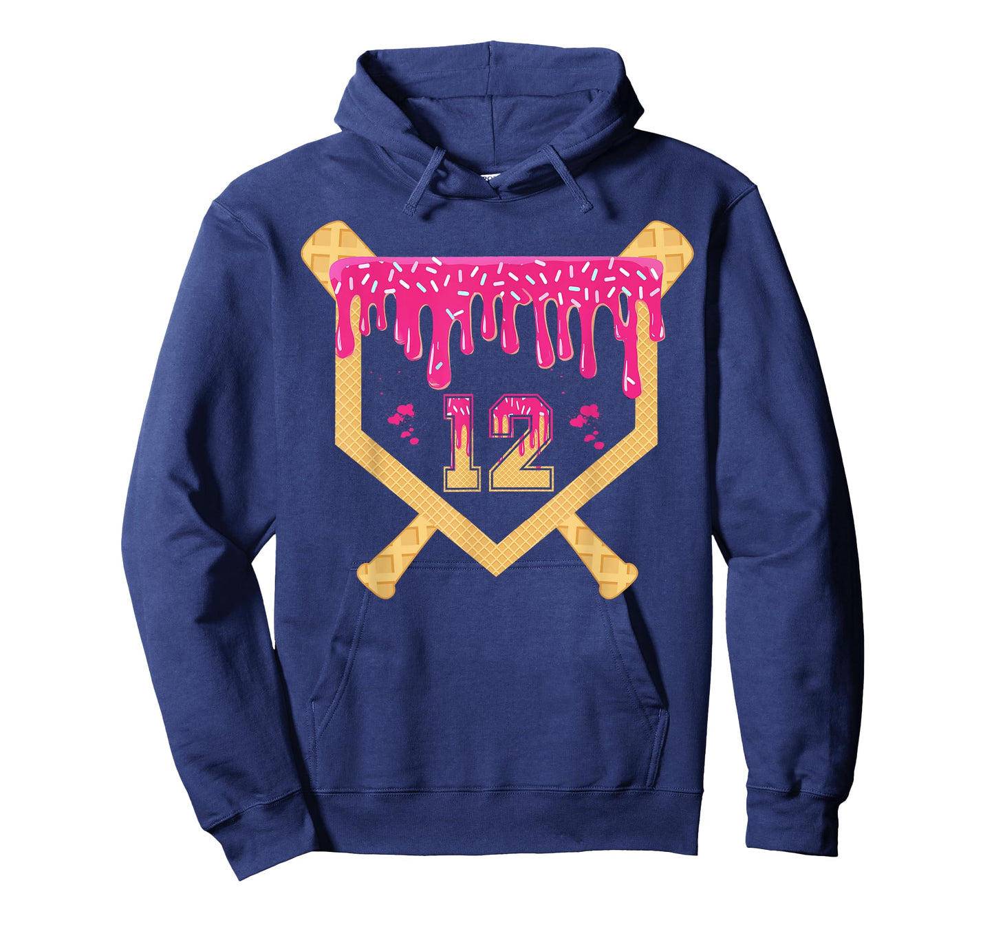 Baseball 12 Year Old Birthday Drip 12th Birthday Ice Cream T-Shirt