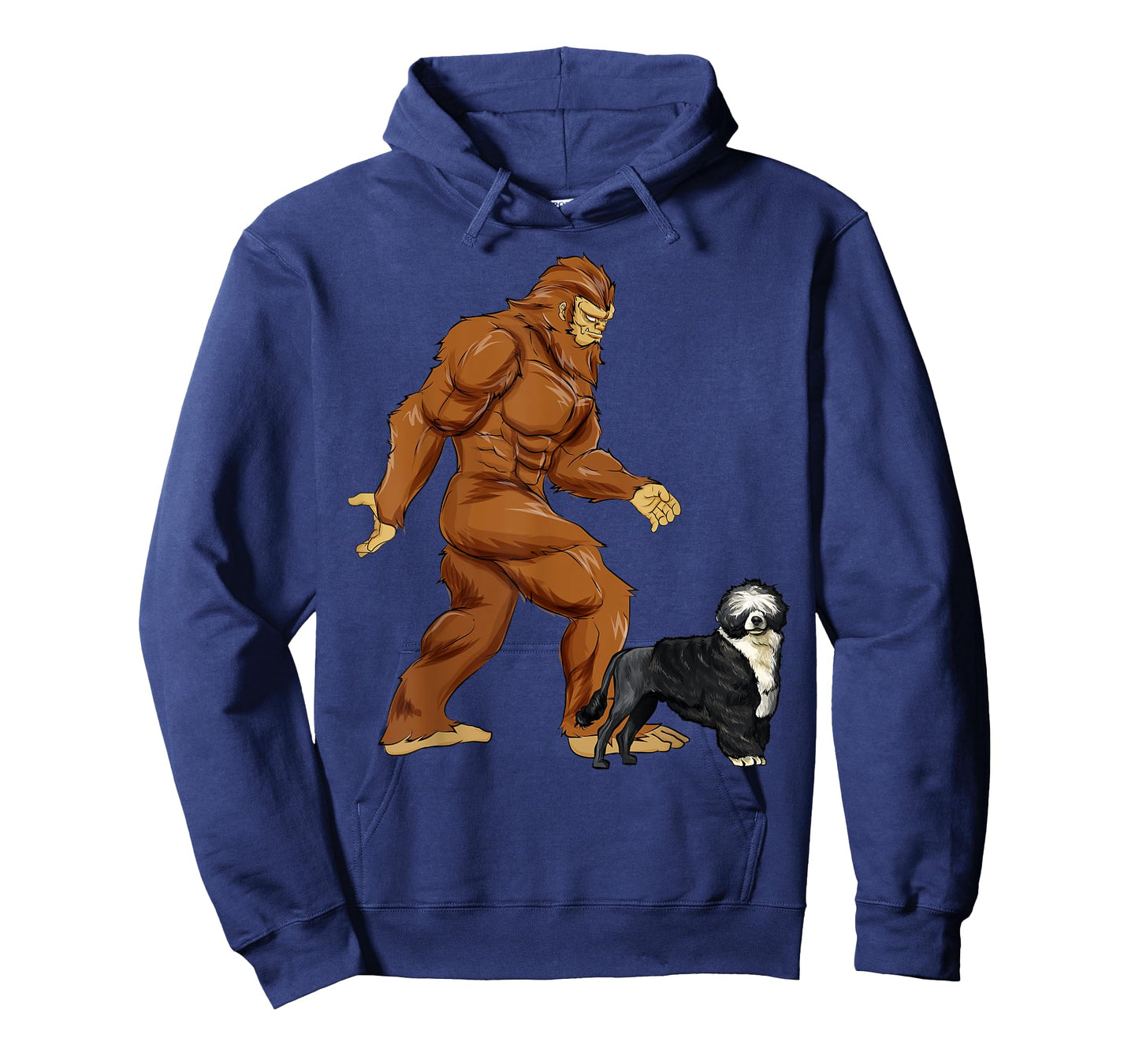 Funny Bigfoot Walking Portuguese Water Dog Sasquatch Dog T-Shirt for Men Women Kids
