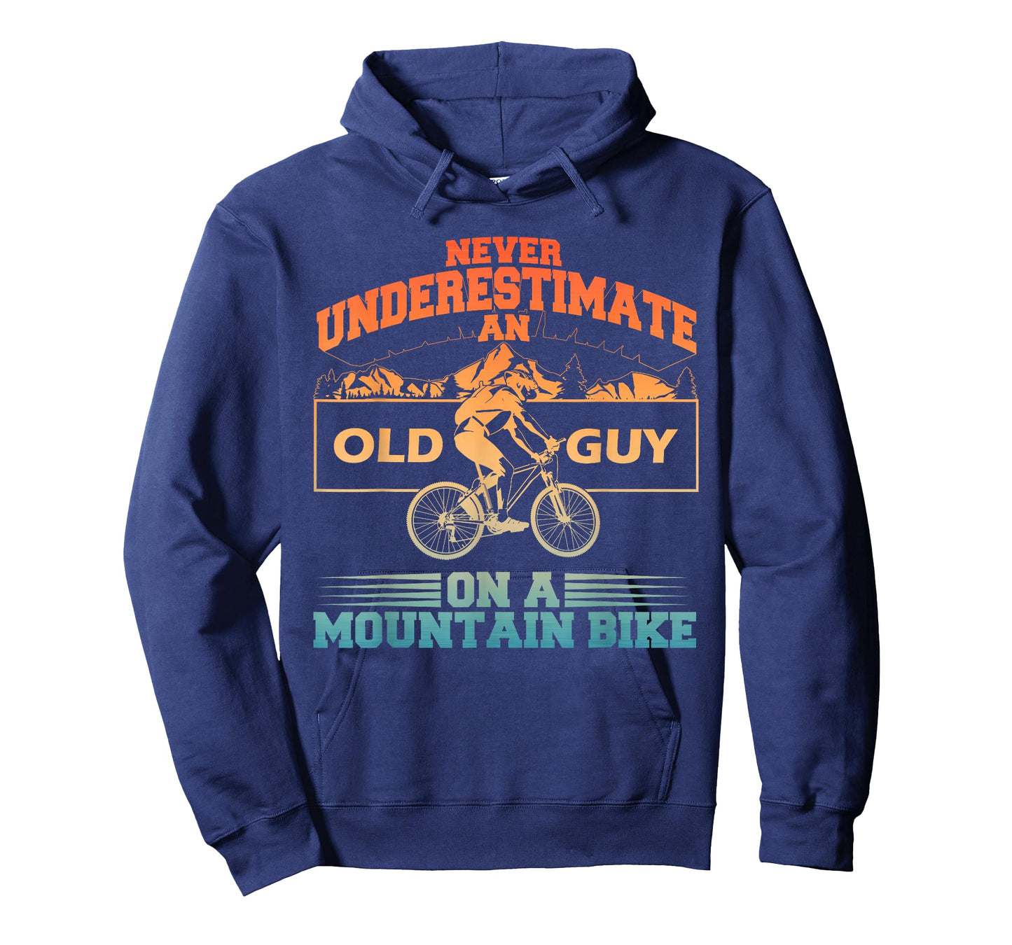Cool Mountain Bike Art for Men Grandpa Mountain Biking T-Shirt