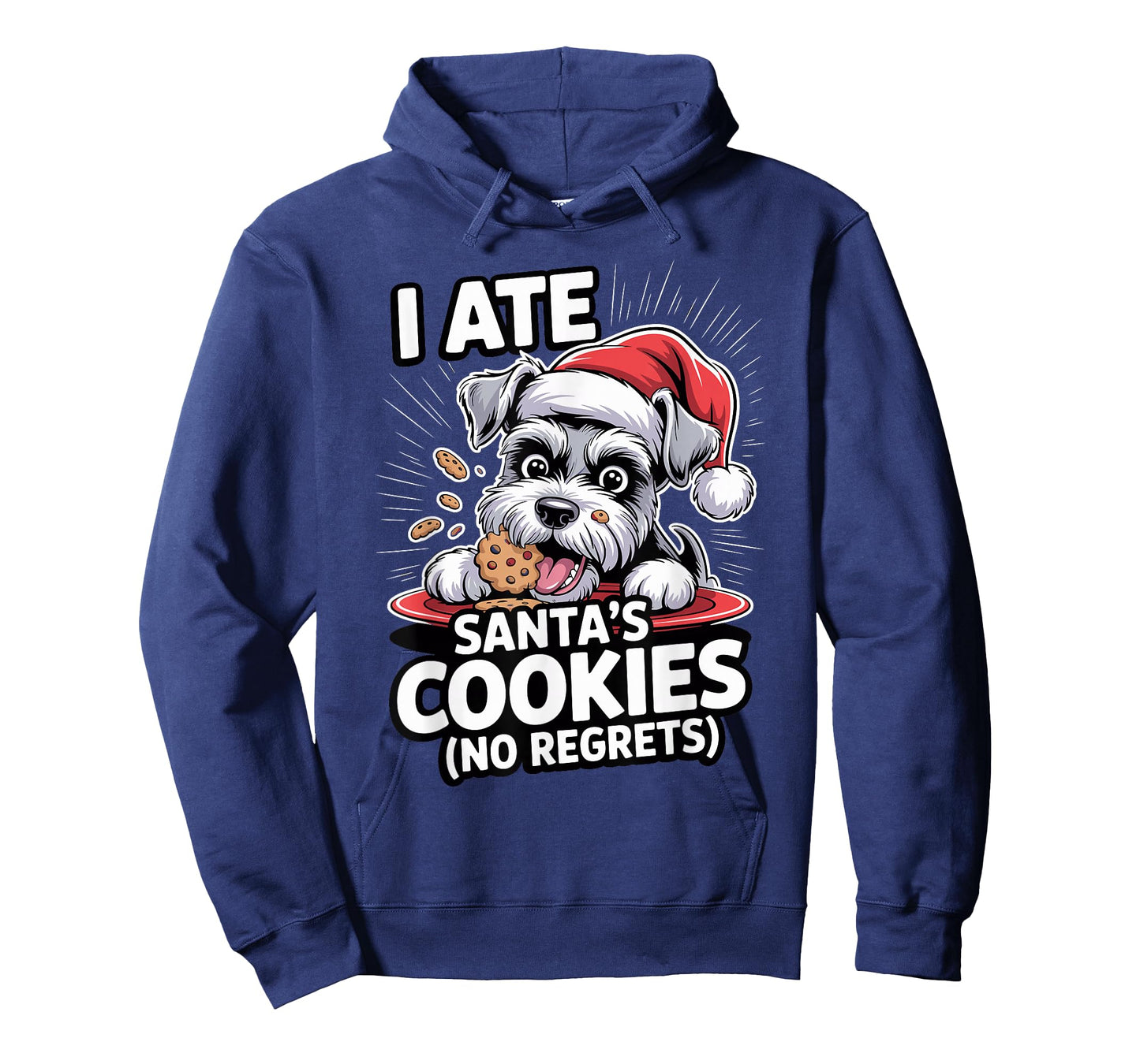I Ate Santas Cookies Puppy Funny Christmas Mini Schnauzer T-Shirt