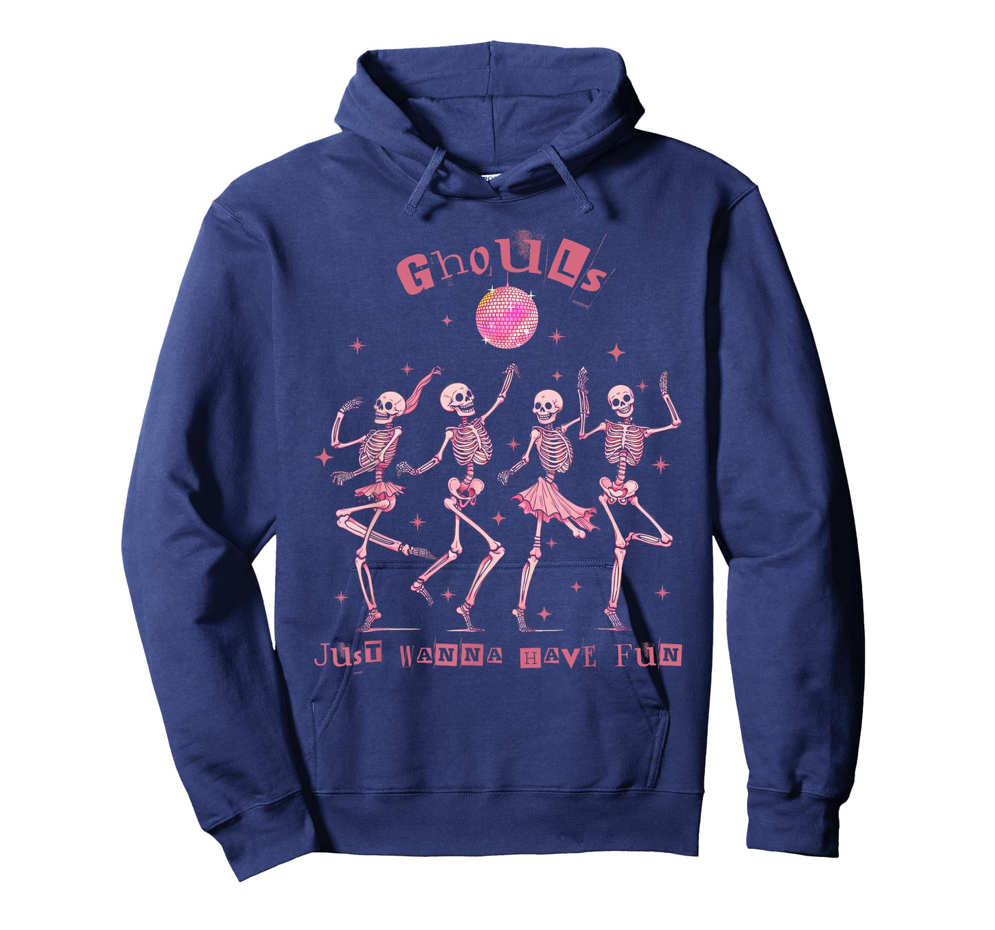 Girl Ghouls Just Wanna Have Fun Disco Party Dancing Skeleton T-Shirt