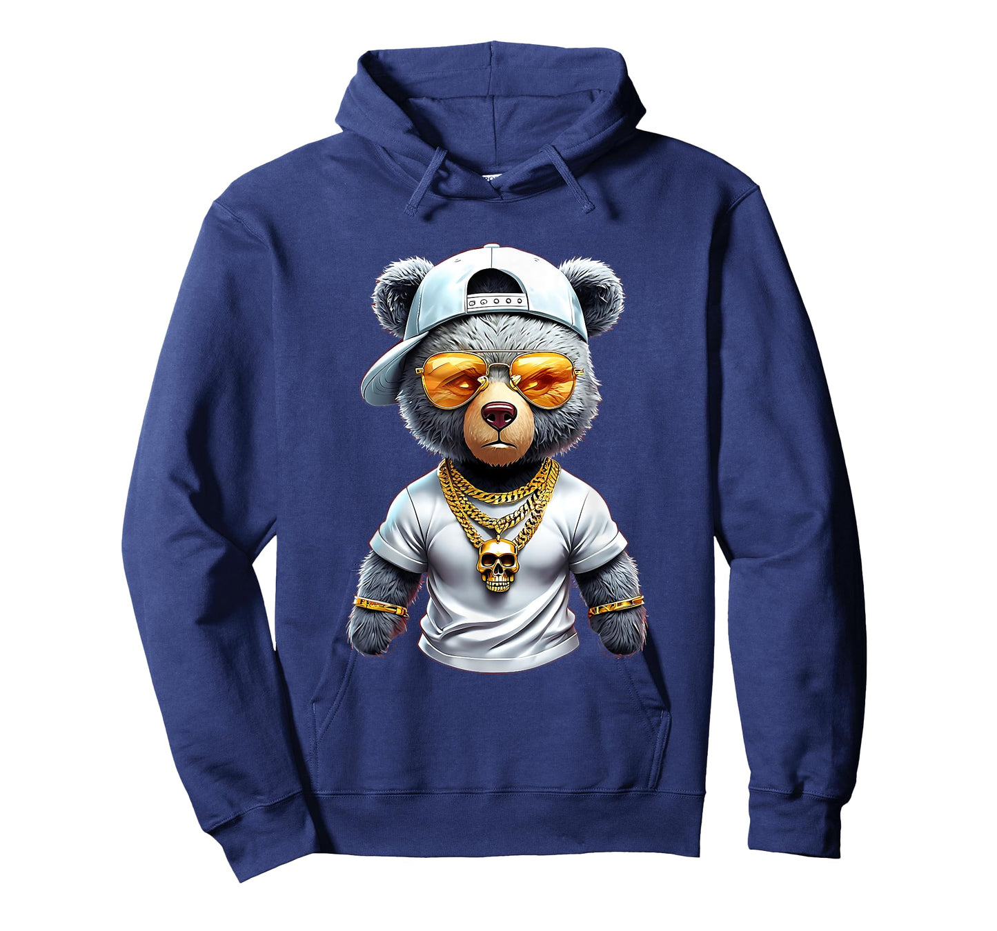 Teddy Stylish Bear with Cap Shades in Urban Streetwear Look T-Shirt