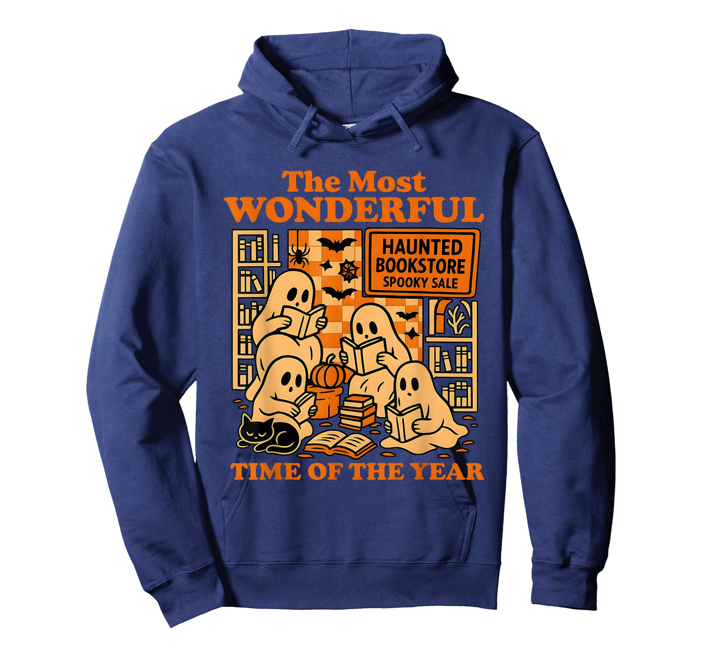 Ghosts Reading Books Haunted Bookstore Halloween Cozy T-Shirt