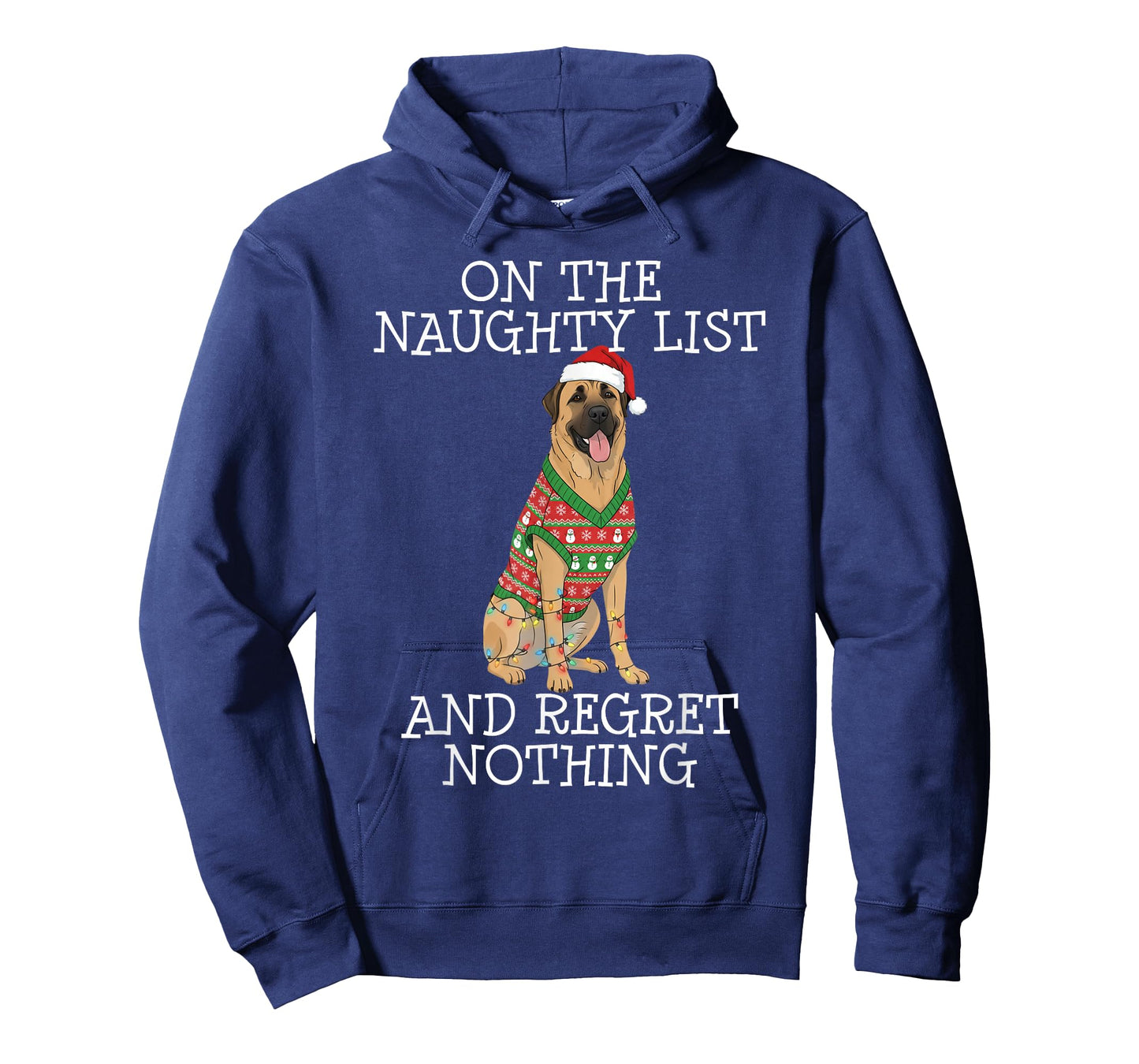 Funny Christmas Anatolian Shepherd Dog Naughty List T-Shirt