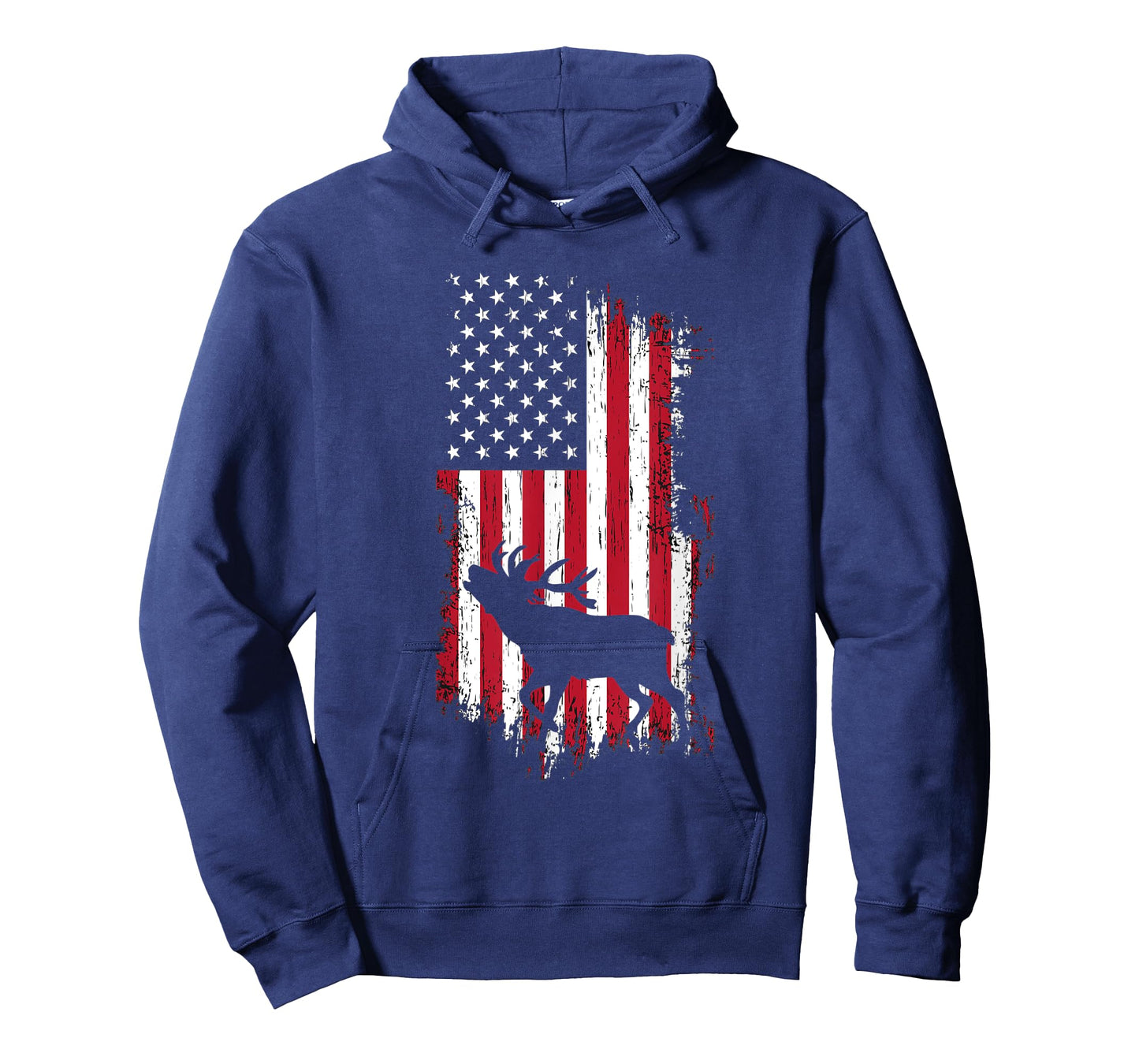 American Moose Hunter - USA Vintage Flag Patriotic Women Men T-Shirt