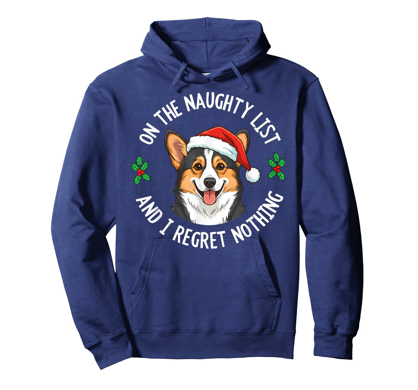 On The Naughty List and I Regret Nothing Corgi Dog Christmas T-Shirt