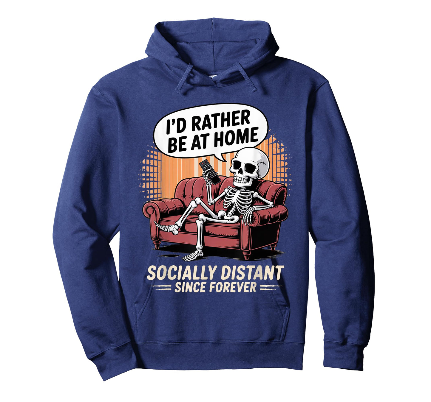 Rather Be Home Funny Sarcastic Skeleton Halloween T-Shirt