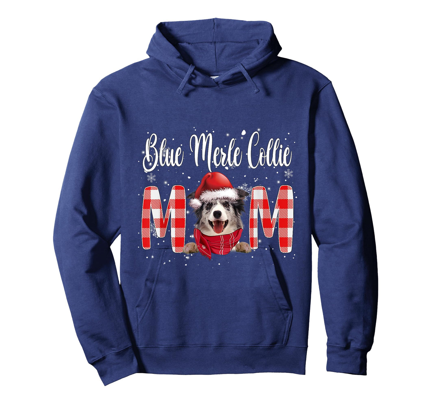 Blue Merle Border Collie Dog Mom Family Costume Christmas Men Women Kids T-Shirt