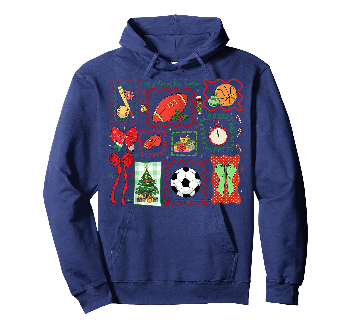 PE Teacher Christmas Bow Physical Education Teacher Outfit T-Shirt