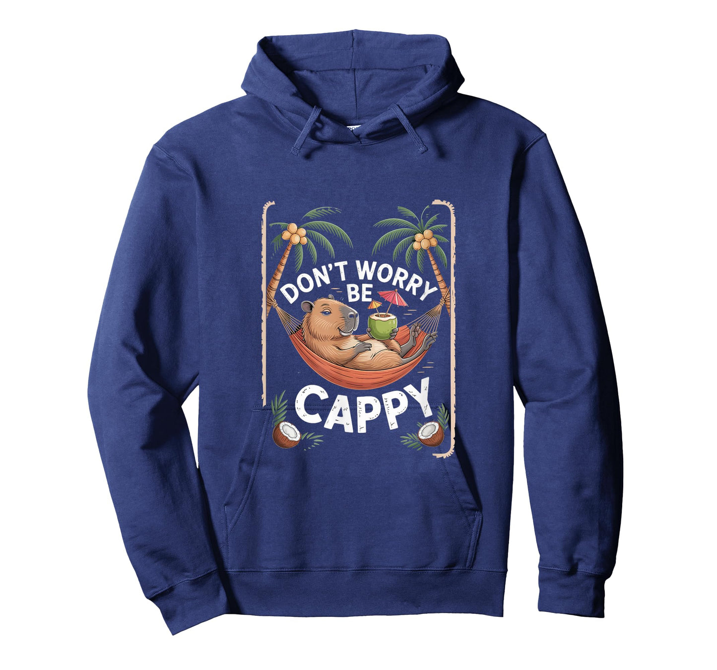 Capybara Hammock Coconut Palm Tree Vacation Vibes T-Shirt