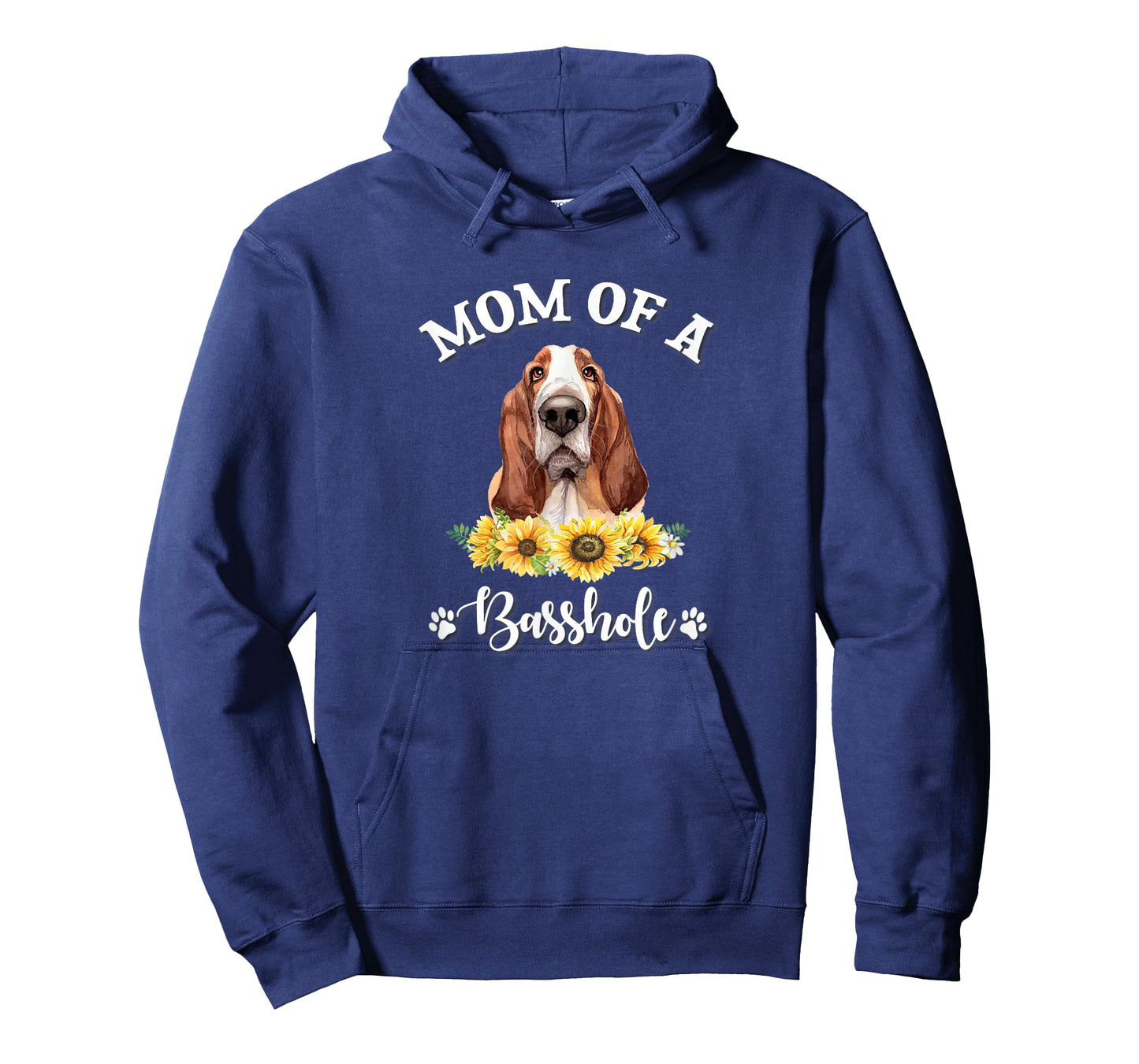 Cute Womens Girls Sunflowers Mom Basset Hound Dog Lover T-Shirt