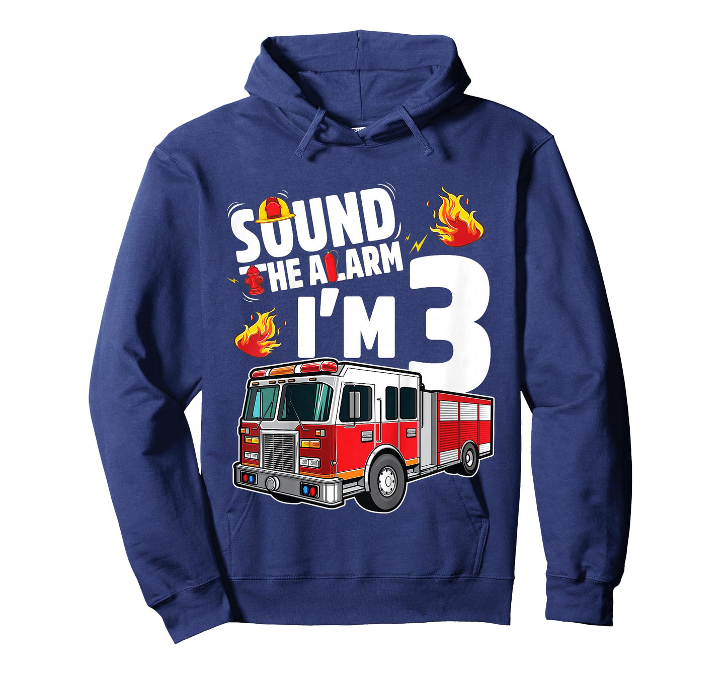 Fire Truck 3rd Birthday Boy Firefighter 3 Year Old T-Shirt